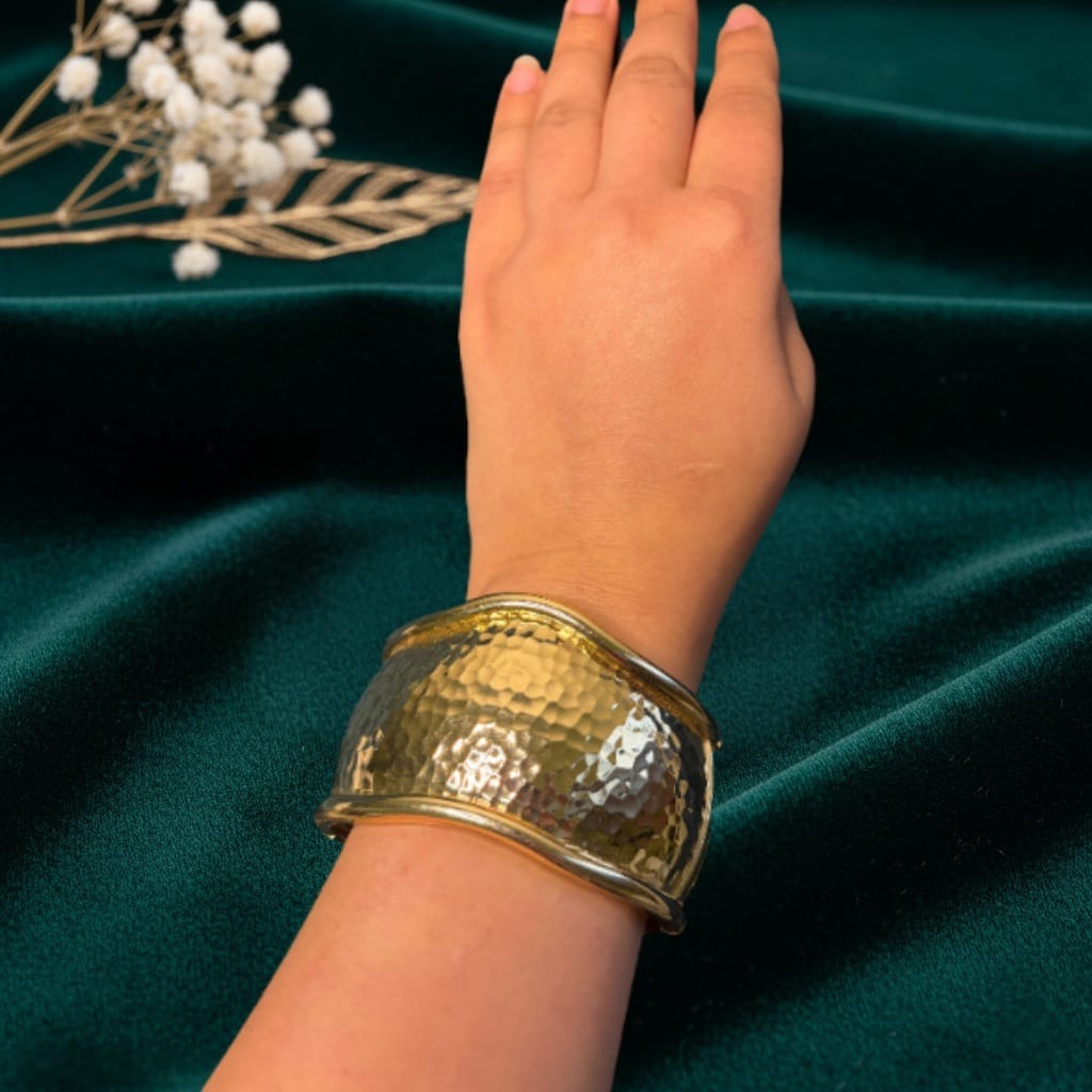 Hammered Horizon Cuff