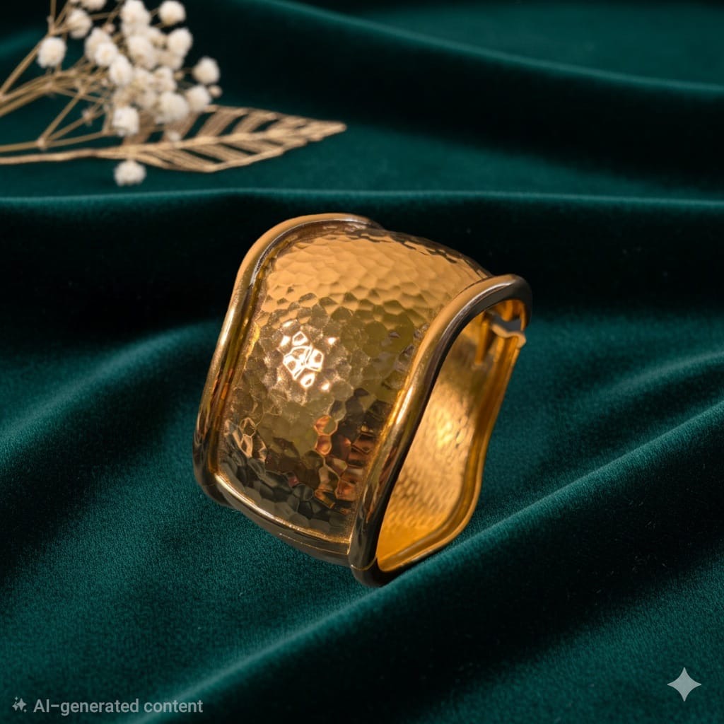 Hammered Horizon Cuff