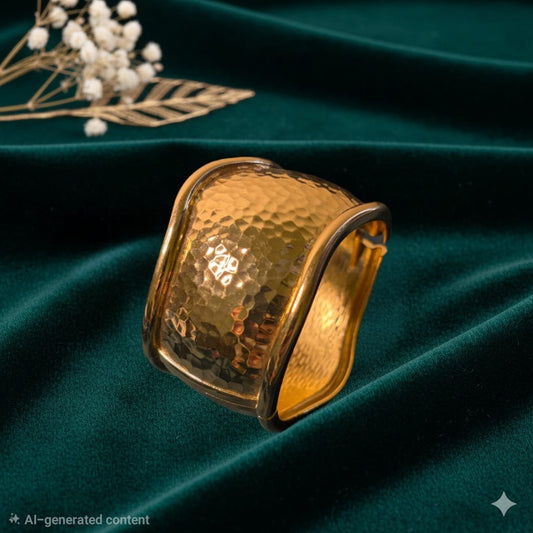 Hammered Horizon Cuff